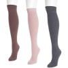 imageMUK LUKS womens Microfiber Socks 3 Pair PackMuted Tones