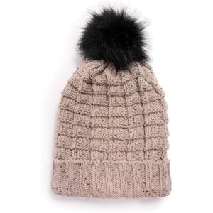 imageMUK LUKS Womens Confetti Pom Cuff CapOatmeal