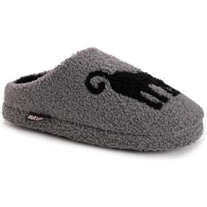 imageMUK LUKS Womens Novelty Punch Needle Grey CatGreyCat