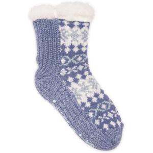 imageMUK LUKS Womens Pieced Cabin SoxBlue