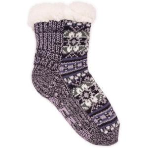 imageMUK LUKS Womens Pieced Cabin SoxPurple