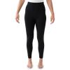 imageMUKS LUKS Womens 4quot High Waisted Fleece Lined LeggingsBlack
