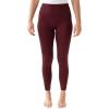 imageMUKS LUKS Womens 4quot High Waisted Fleece Lined LeggingsBurgundy