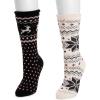 imageMUK LUKS womens Tall Heat Retainers 2 Pair PackIvoryBlack