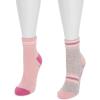 imageMUK LUKS Womens Cotton Compression KneeHigh SocksGreyPink
