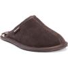 imageMUK LUKS Mens Dave Printed Berber Suede Scuff SlipperChocolate