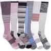 imageMUK LUKS Womens Cotton Compression KneeHigh SocksMulti