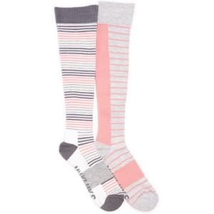 imageMUK LUKS Womens Cotton Compression KneeHigh SocksGreyPink