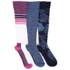 imageMUK LUKS Womens Cotton Compression KneeHigh SocksNavy