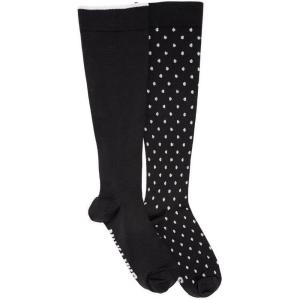 imageMUK LUKS womens 2 Pair Pack Nylon Compression Knee High SocksEbonyDot