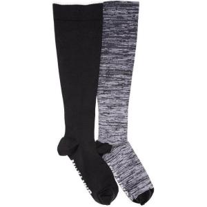 imageMUK LUKS womens 2 Pair Pack Nylon Compression Knee High SocksEbonyMarl