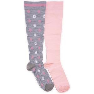 imageMUK LUKS womens 2 Pair Pack Nylon Compression Knee High SocksGreyPink