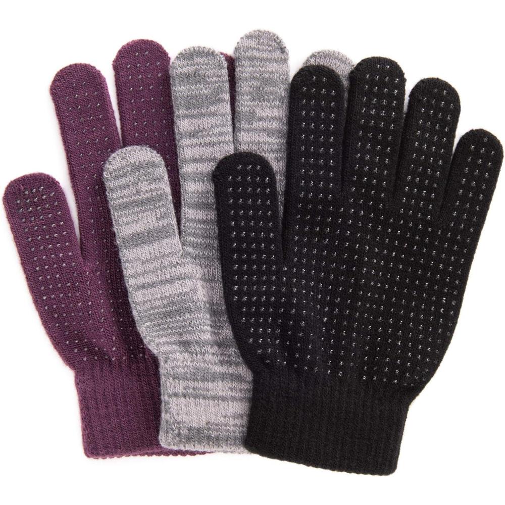imageMUK LUKS womens GlovesBlackGreyPlum