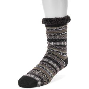 imageMUK LUKS Mens Cabin SocksBlackGrey