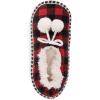 imageMUK LUKS Womens Pom Ballerina Slippers SockRedBlack
