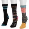 imageMUK LUKS womens Boot Socks 3 Pair PackBlackMulti