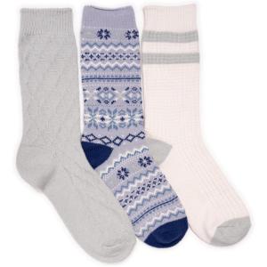 imageMUK LUKS womens Boot Socks 3 Pair PackIcy Blue