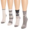 imageMUK LUKS womens Womens 4 Pair Pack Holiday Boot SocksIvory