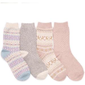 imageMUK LUKS womens Womens 4 Pair Pack Holiday Boot SocksDreamer
