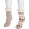 imageMUK LUKS Womens Chenille Eyelash Mix Cabin Sock 2 Pair PackGrey