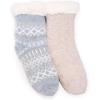 imageMUK LUKS Womens Chenille Eyelash Mix Cabin Sock 2 Pair PackSoft Blue