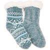 imageMUK LUKS Womens Chenille Eyelash Mix Cabin Sock 2 Pair PackTeal