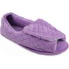 imageMUK LUKS Womens Micro Chenille Adjustable Open Toe Full Foot SlipperLavender
