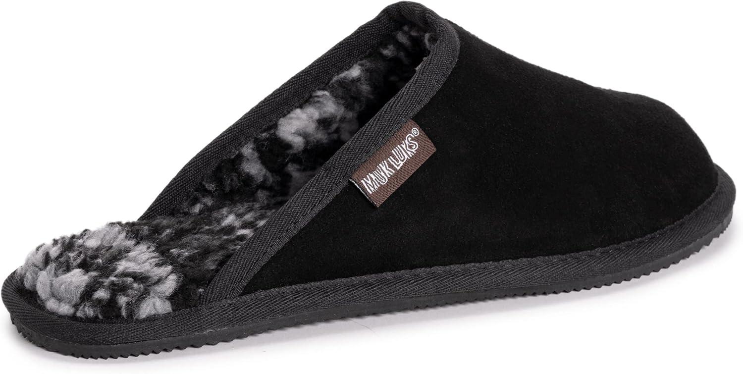 imageMUK LUKS mens Muk Luks Mens Dave Printed Berber Suede ScuffBlack