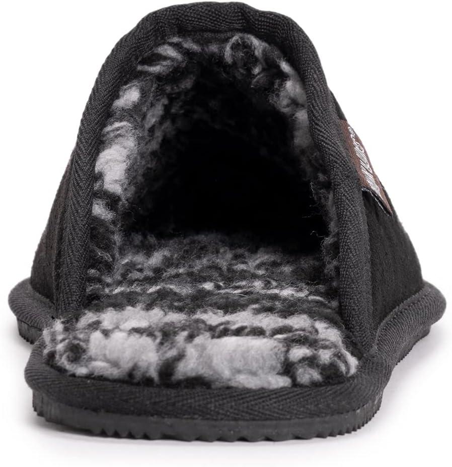 imageMUK LUKS mens Muk Luks Mens Dave Printed Berber Suede ScuffBlack
