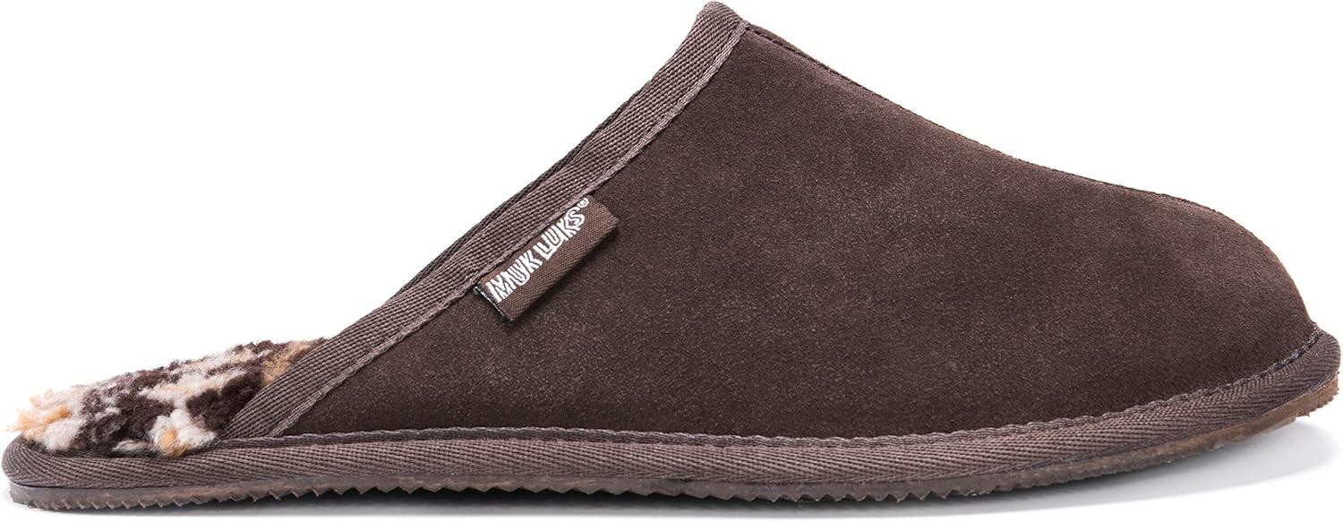 imageMUK LUKS mens Muk Luks Mens Dave Printed Berber Suede ScuffChocolate