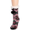 imageMUK LUKS Womens 1Pair Cabin SocksBlack Fairisle