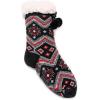 imageMUK LUKS Womens 1Pair Cabin SocksBlack Fairisle