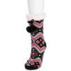 imageMUK LUKS Womens 1Pair Cabin SocksBlack Fairisle