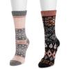 imageMUK LUKS womens Wool Socks 2 Pair PackGreyPeach