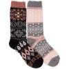 imageMUK LUKS womens Wool Socks 2 Pair PackGreyPeach