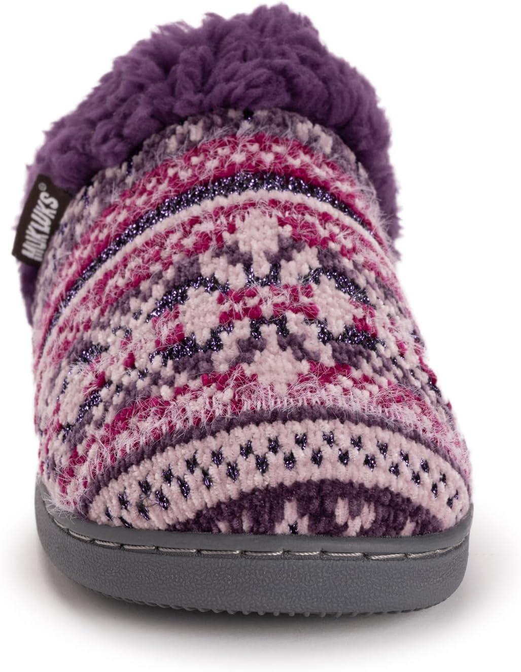 imageMUK LUKS Womens Suzanne Clog SlipperMagical Christmas Purple