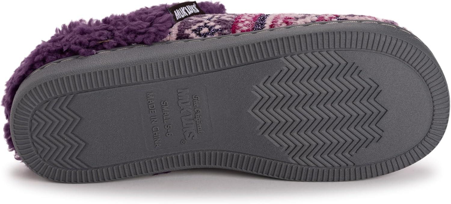 imageMUK LUKS Womens Suzanne Clog SlipperMagical Christmas Purple