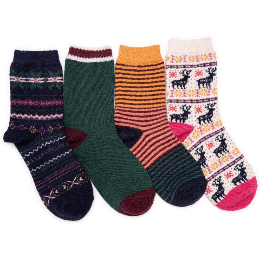 imageMUK LUKS womens Holiday 4 Pair Pack SocksJewel