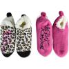 imageMUK LUKS Womens Betsey Johnson 2 Pair Pack Cabin Footie SockLeopardCoffee