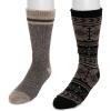 imageMUK LUKS mens 2 Pk Heat Retainer SocksDk GreyPearl