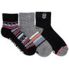 imageMUK LUKS womens 3 Pair Pack Quarter Crew Cotton Compression SocksEbony Multi Pack