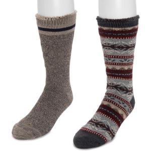 imageMUK LUKS mens 2 Pk Heat Retainer SocksBlueRadicchio