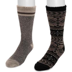 imageMUK LUKS mens 2 Pk Heat Retainer SocksDk GreyPearl