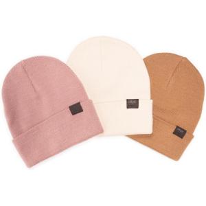imageMUK LUKS womens 3 Pack BeanieSandVanillaBrown