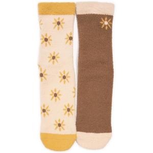 imageMUK LUKS womens Cozy Compression With Grippers 2 PackCreamBrown