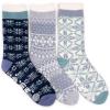 image:imageMUK LUKS womens Tall Cozy Lined Lounge Sock 3 PackBlue Pack