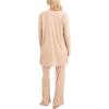 image:imageMUK LUKS 3 Piece Womens Pajamas  Anything Sleep and Lounge Set Matching Long Sleeve Cardigan Conjunto de Pijama Caramel Leopard PS