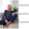 image:imageMUK LUKS 3 Piece Womens Pajamas  Anything Sleep and Lounge Set Matching Long Sleeve Cardigan Conjunto de Pijama Caramel Leopard PS