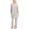 image:imageMUK LUKS 3 Piece Womens Pajamas  Anything Sleep and Lounge Set Matching Long Sleeve Cardigan Conjunto de Pijama GreyCotton Candy M