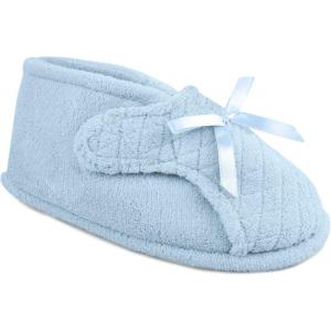 image:imageMUK LUKS womens Womens Micro Chenille Front Flap Adjustable BootSlipperBlue